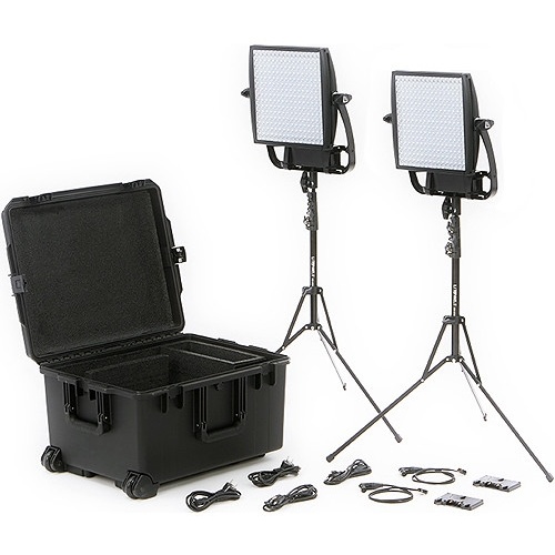 Litepanels Astra 6X Traveler Bi-Colour Duo 2-Light Kit with Gold Mount Battery Brackets