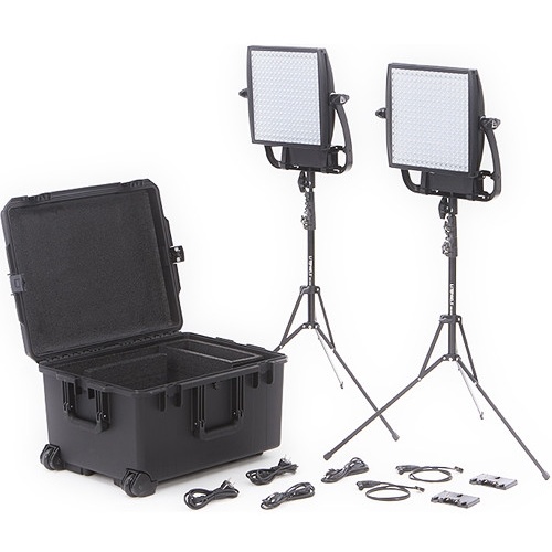 Litepanels Astra 3X Traveler Bi-Colour Duo 2-Light Kit with Gold Mount Battery Brackets