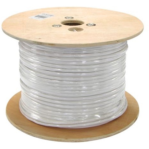 DYNAMIX 305m Cat5E STP STRANDED Shielded Cable Roll 100MHz White PVC Jacket