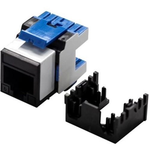 DYNAMIX Cat6 180 Unshielded Keystone Jack Dual IDC Black