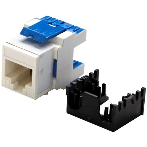 DYNAMIX Cat6 180 Unshielded Keystone Jack Dual IDC White