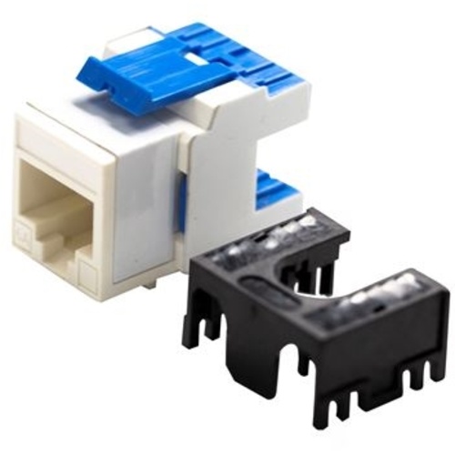 DYNAMIX Cat6A 180 Unshielded Keystone Jack Dual IDC White