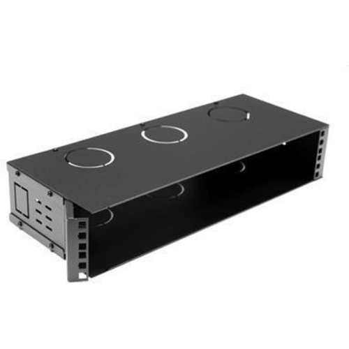 DYNAMIX 2U 200mm Deep 19' Fully Enclosed Hinged Wall Mount Bracket