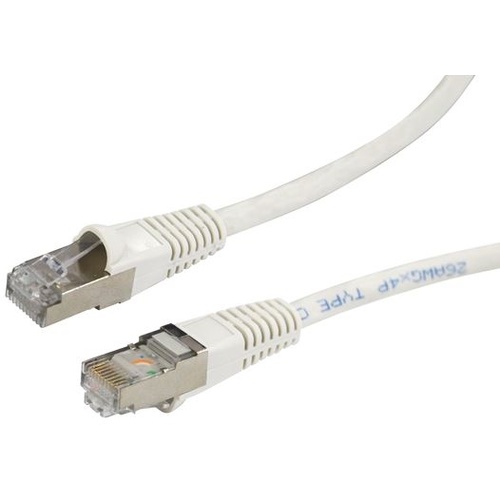 DYNAMIX 0.3m Cat6A SFTP 10G Patch Lead (Cat6 Augmented) 500MHz (White)