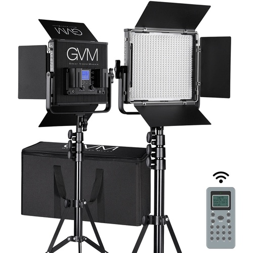 GVM GVM-672S Bi-Colour LED Video 2-Light Kit (Black, 34cm)