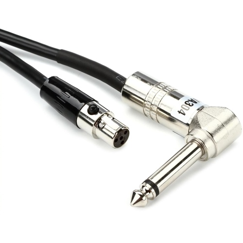 Shure WA304 Right-Angled 1/4" Jack to 4-pin Mini-Connector Instrument Cable