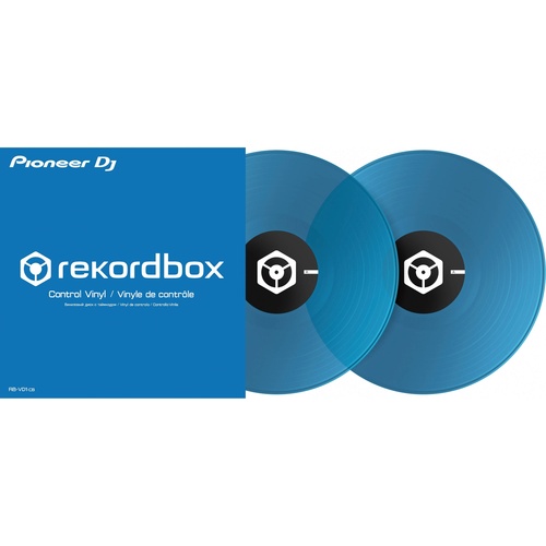 Pioneer DJ RB-VD1-CB Control Vinyl for rekordbox dj - Double Pack (Clear Blue)