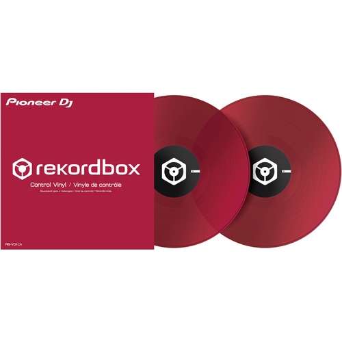 Pioneer DJ RB-VD1-CR Control Vinyl for rekordbox dj - Double Pack (Clear Red)