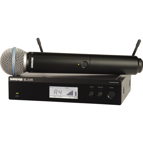 Shure BLX24R/B58 Rackmount Wireless Handheld Microphone System with Beta 58A Capsule (M17: 662 - 686 MHz)