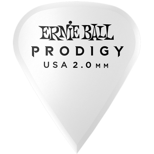 Ernie Ball Prodigy Guitar Pick White Sharp - 2mm (6-Pack)
