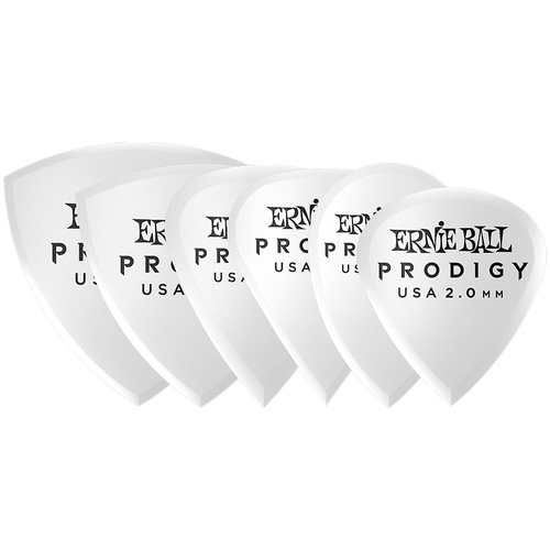 Ernie Ball Prodigy Guitar Pick White Multi-Pack - 2mm (6-Pack)