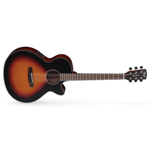 Cort SFX-E Acoustic Guitar with Guitar Bag (3 Tone Satin Sunburst)