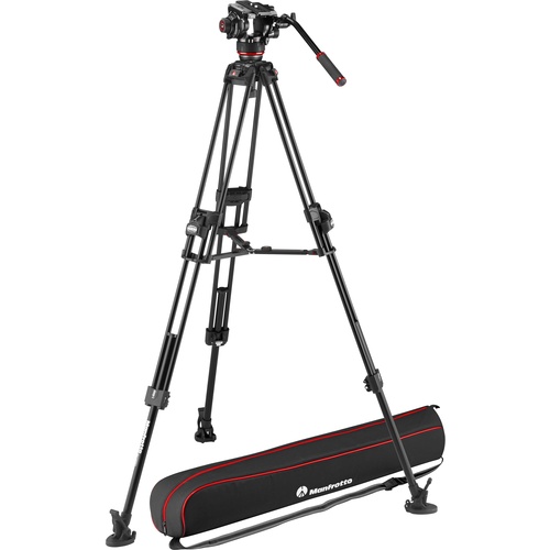 Manfrotto 504X Fluid Video Head & 645 Aluminum Tripod with Mid-Level Spreader