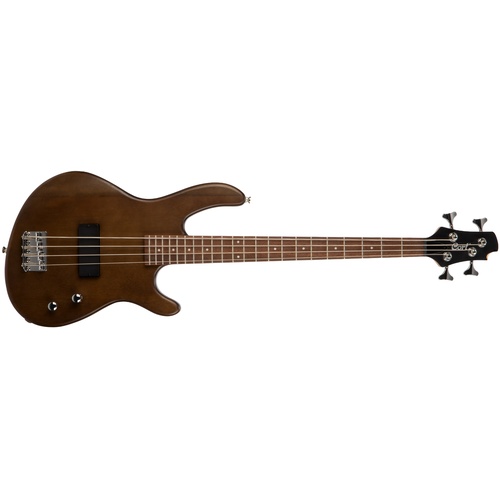 Cort Action Junior Bass Guitar with Guitar Bag (Open Pore Walnut)