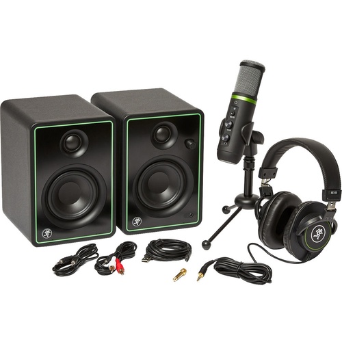Mackie Creator Bundle 3" Multimedia Monitors, USB Microphone, and Headphones