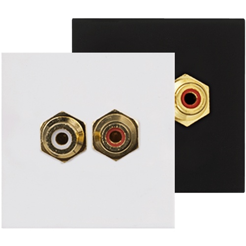 Audac CP45RCA-W Connection Plate RCA (45 X 45mm, White)