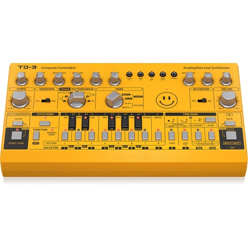 Behringer TD-3-AM Analog Bass Line Synthesizer (Acid Yellow)