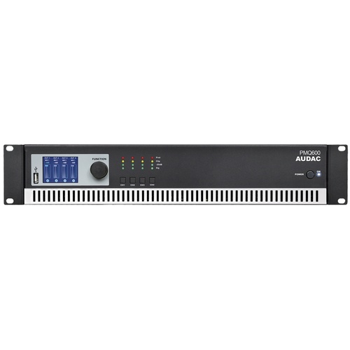 Audac PMQ600 Wavedynamics Quad-Channel 100v Power Amplifier (4 x 600 Watt)