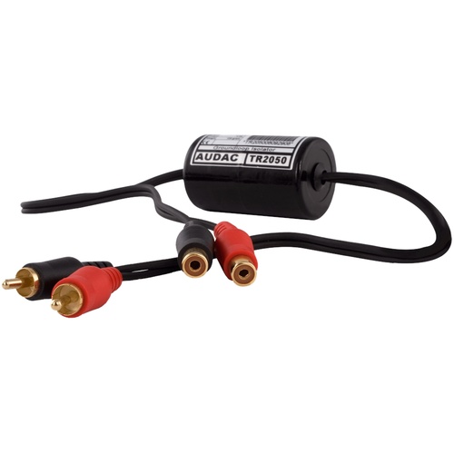 Audac TR2050 Stereo Groundloop Isolator RCA Male - RCA Female