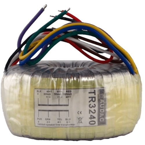 Audac TR3240 Toroidal Audio Line Transformer 240w 100v