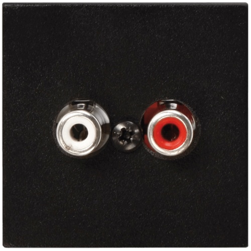 Audac WLI18-B Wall Line Input - 45x45mm - Terminal Block (Black)