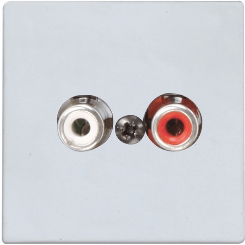 Audac WLI18-W Wall Line Input - 45x45mm - Terminal Block (White)