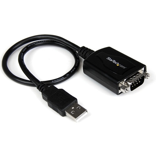 StarTech USB to RS232 Serial DB9 Adapter Cable with COM Retention (Black, 30.4cm)