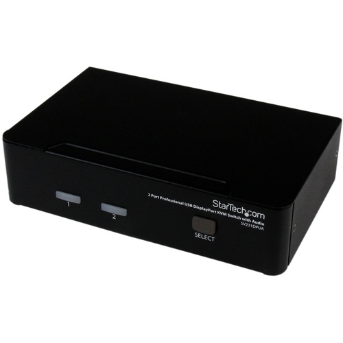 StarTech 2 Port Professional USB DisplayPort KVM Switch with Audio