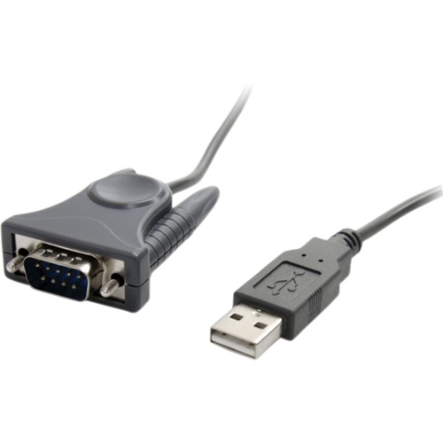 StarTech USB to RS232 DB9/DB25 Male to Male Serial Adapter Cable (Gray)