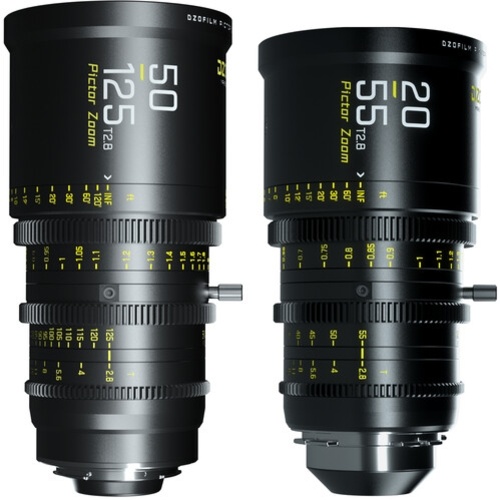 DZOFilm Pictor 20-55mm and 50-125mm T2.8 Super35 Zoom Lens Bundle (PL Mount and EF Mount, Black)