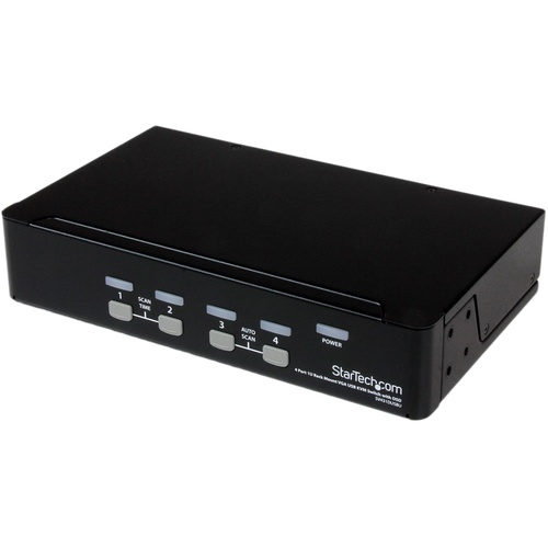 StarTech 4 Port 1U Rackmount USB KVM Switch with OSD
