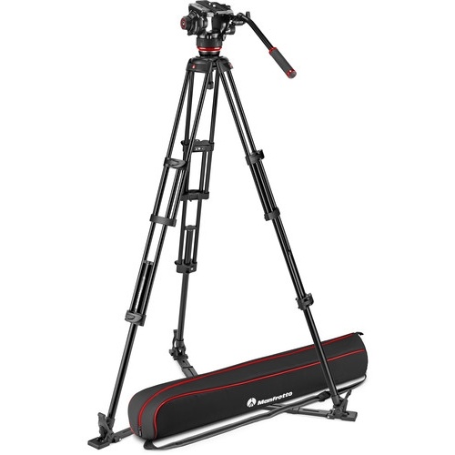 Manfrotto 504X Fluid Video Head & MVTTWINGA Aluminum Tripod with Ground Spreader