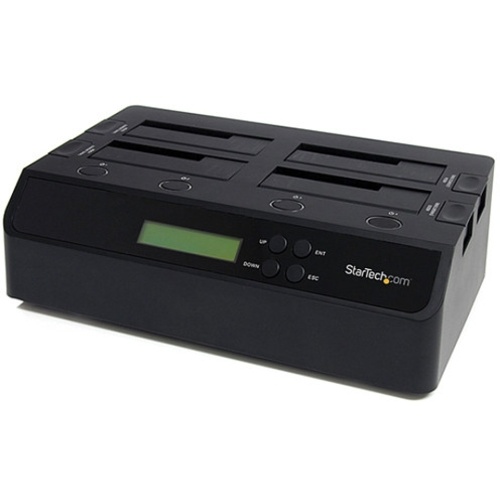 StarTech 4-Bay USB 3.0 eSATA to SATA Standalone Drive Duplicator Dock (Black)