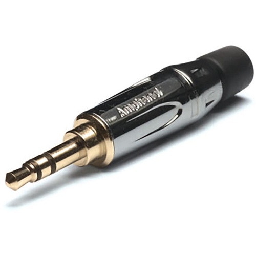 Amphenol K-Series 3.5 mm 3-Pole Stereo Phone Plug Connector with Gold-Plated Contacts