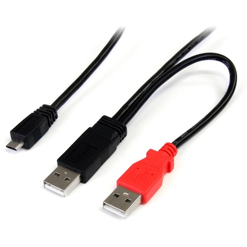 StarTech USB Y Cable for External Hard Drive (30.4cm)