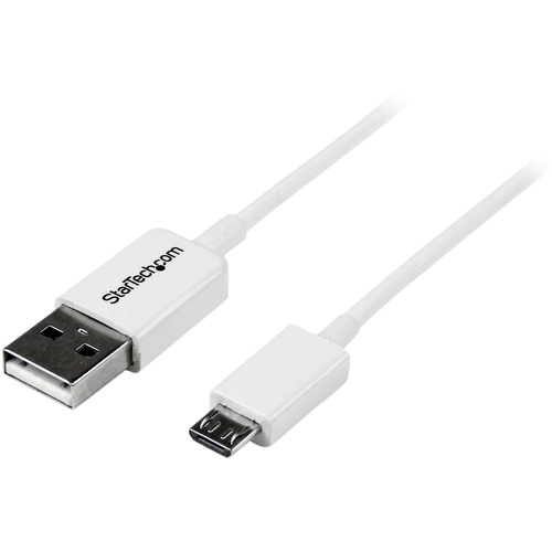 StarTech Micro USB Cable - A to Micro B (2m, White)