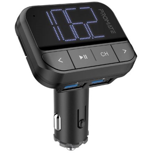 PROMATE ezFM-2 In-Car FM Transmitter with Dual USB-A Ports
