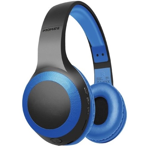 Promate LaBoca Deep Bass Over-Ear Wireless Headphones (Blue)