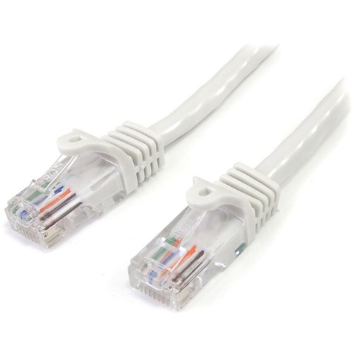 StarTech Snagless UTP Cat5e Patch Cable (White, 2m)