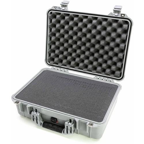 Pelican 1500 Case (Silver, With Foam)
