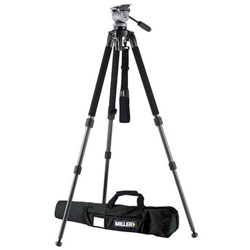 Miller 1643 Miller Solo DV Alloy Tripod with DS-20 Fluid Head, Camera Plate, Pan Arm, and Soft Case