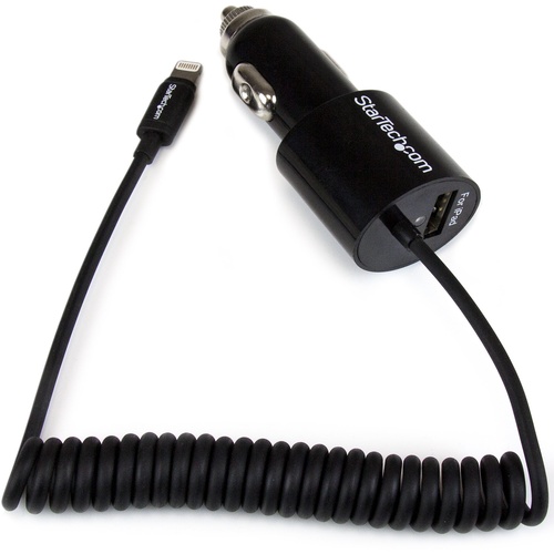 StarTech Dual Port Car Charger - Lightning USB (Black)