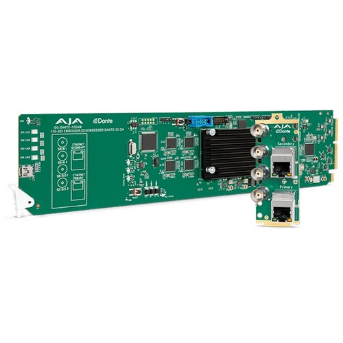 AJA OG-DANTE-12GAM OpenGear 12G-SDI/DANTE 64-Channel Embedder/Disembedder