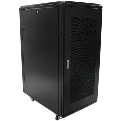 StarTech 25 RU 36" Knock-Down Server Rack Cabinet with Casters (Black)