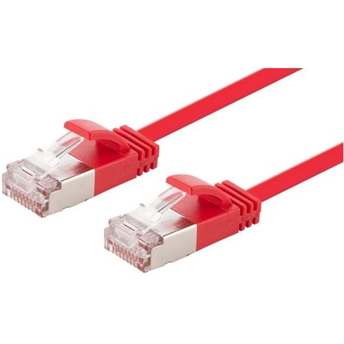 DYNAMIX Cat6A S/FTP Slimline Shielded 10G Patch Lead (Red, 2m)