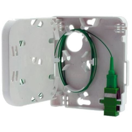 DYNAMIX FTTH Compact Wall Outlet - 1 Port SC Simplex / LC Duplex