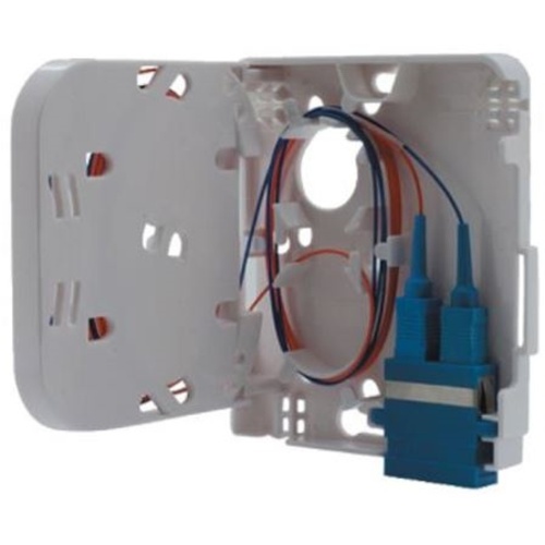DYNAMIX FTTH Compact Wall Outlet - 1 Port SC Duplex / LC Quad