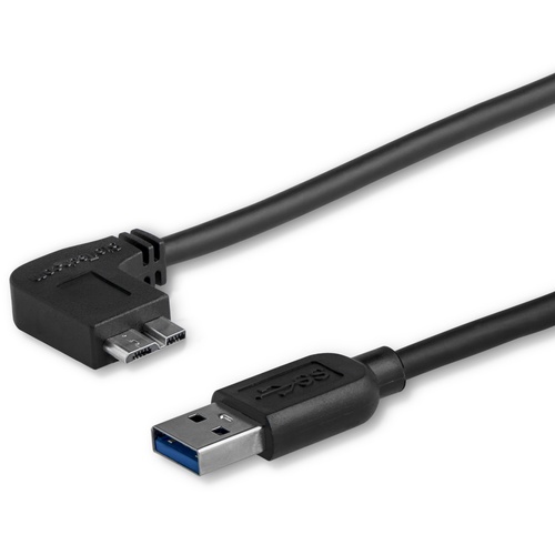 StarTech Slim Micro USB 3.0 Cable - M/M Left Angle (0.5m)