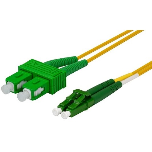 DYNAMIX 9u LC APC/SC APC Single Mode Duplex Fibre Lead (5m)