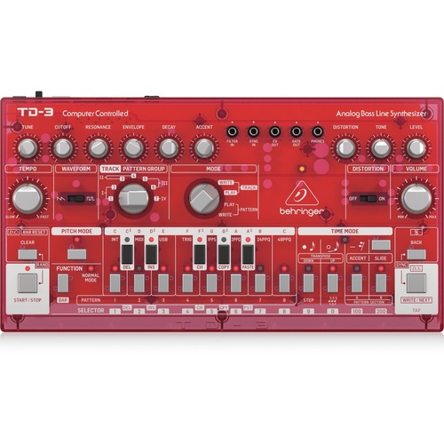 Behringer TD-3 Analog Bass Line Synthesizer (Strawberry)